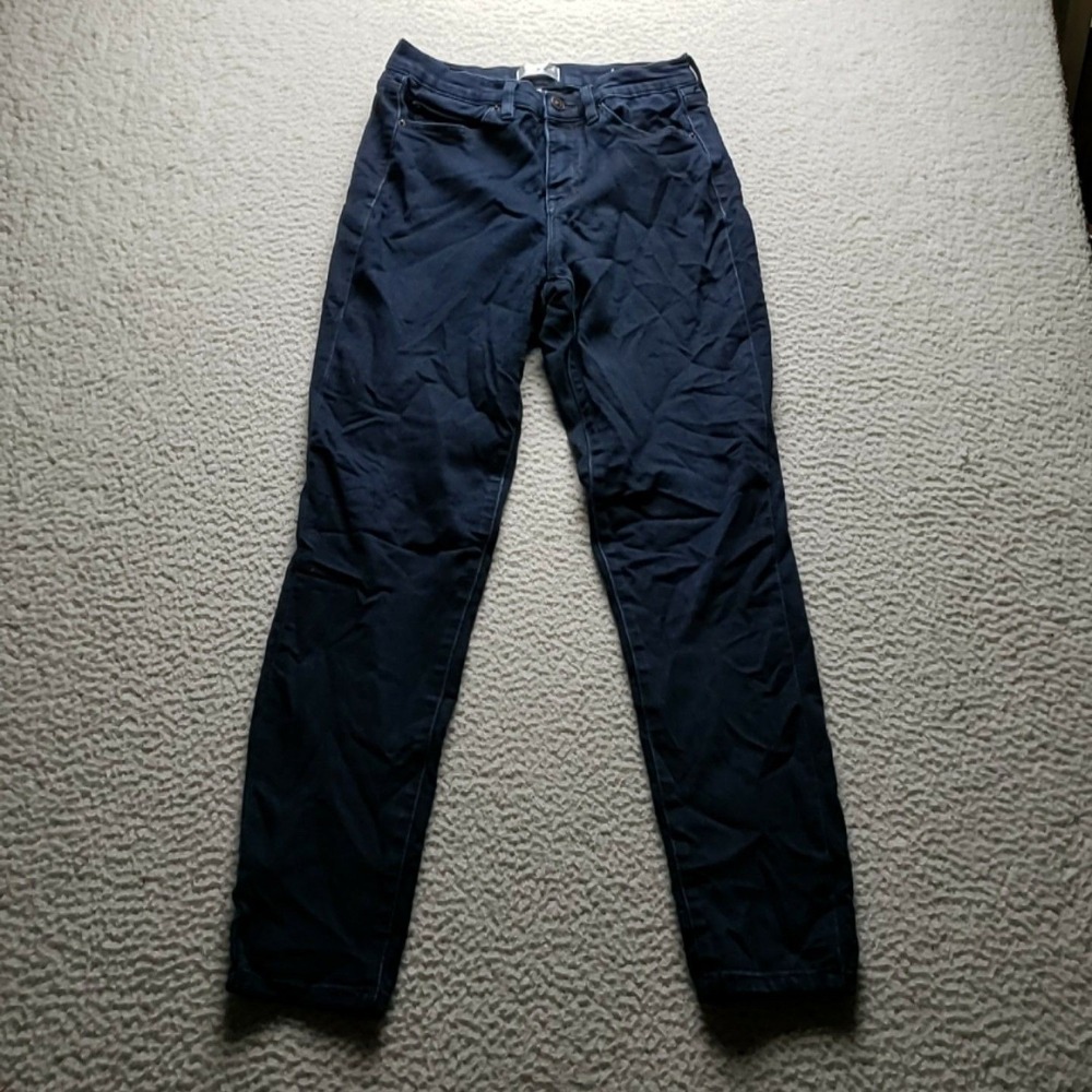 Nicole Miller Studio Jeans Womens 8 Blue Dark Wash Skinny Slim Stretch Denim
